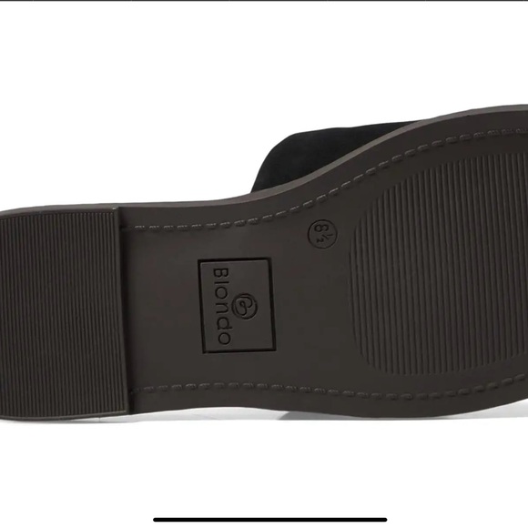 BLONDO women’s waterproof Emilia sandals size 7.5 black nubuck slides - Picture 5 of 11